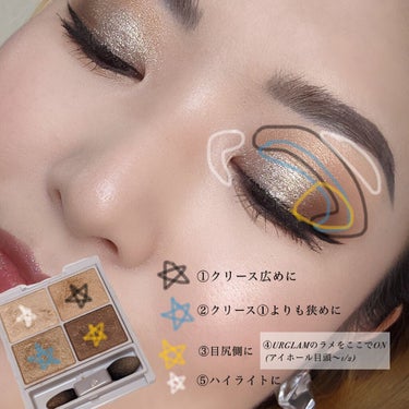 URGLAM　SPARKLE EYESHADOW 03/U R GLAM/パウダーアイシャドウを使ったクチコミ（2枚目）