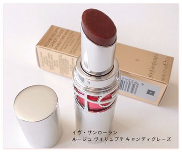 YVES SAINT LAURENT BEAUTE　ルージュ ヴォリュプテ キャンディグレーズ買いました！
色は06バーガンディテンプテーション💄

公式写真では深めのレッドのように見えますが意外