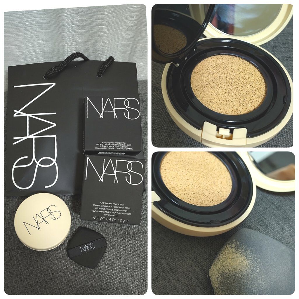 ピュアラディアントプロテクション アクアティックグロー クッションファンデーション SPF50+／PA+++ 00508/NARS/クッションファンデーションを使ったクチコミ（1枚目）
