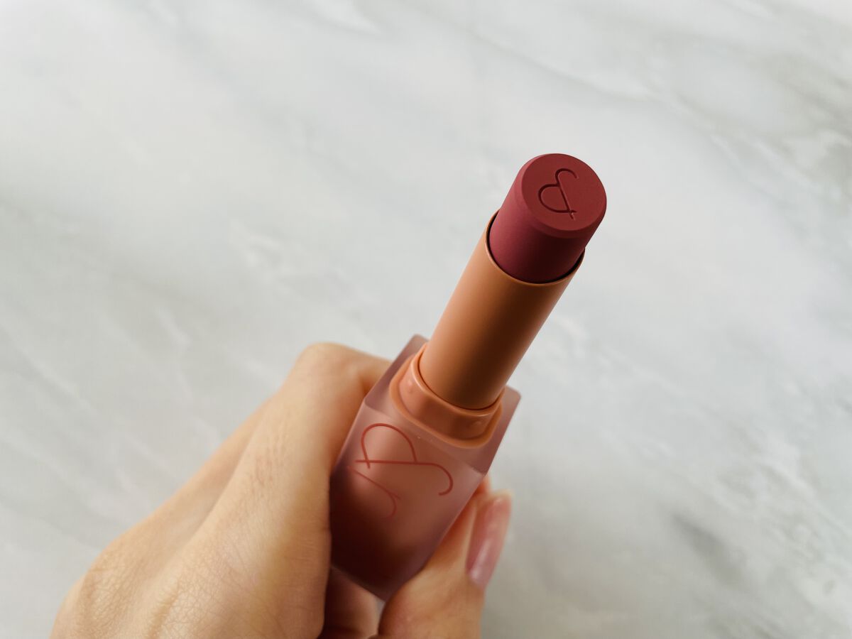 ゼロマットリップスティック 22 モーブビーンズ(Mauve Beans)/rom&nd/口紅を使ったクチコミ（2枚目）