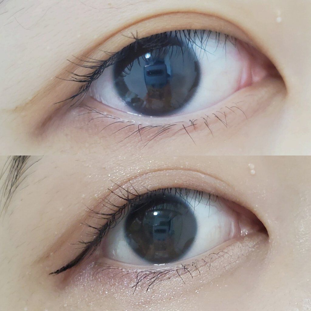 描くふたえアイライナー/CEZANNE/リキッドアイライナーを使ったクチコミ(3枚目)