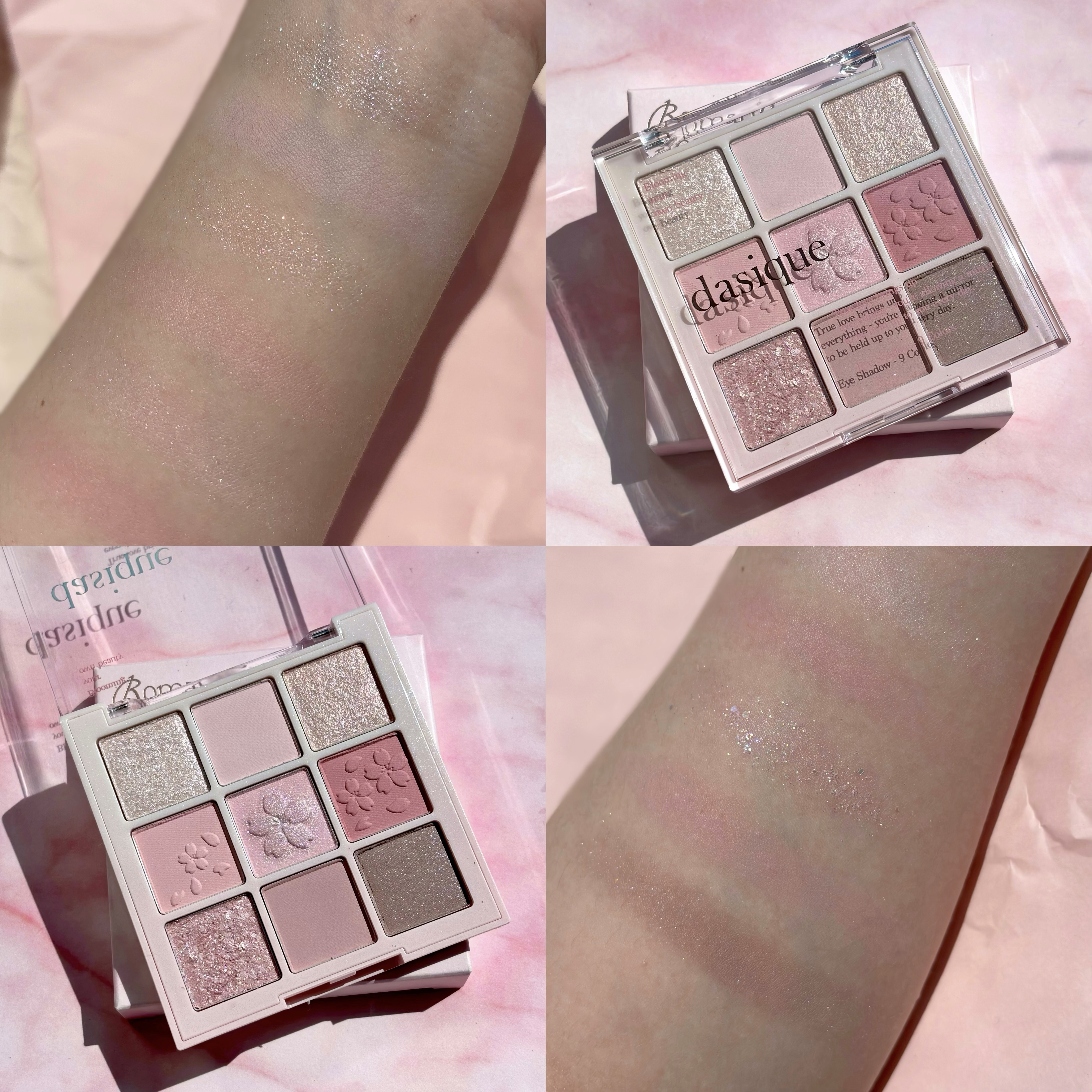 シャドウパレット ロマンティックブロッサム/dasique/アイシャドウパレットを使ったクチコミ（3枚目）