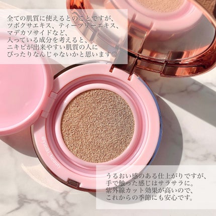 ピンクティーツリーカバークッション/APLIN/クッションファンデーションを使ったクチコミ(2枚目)