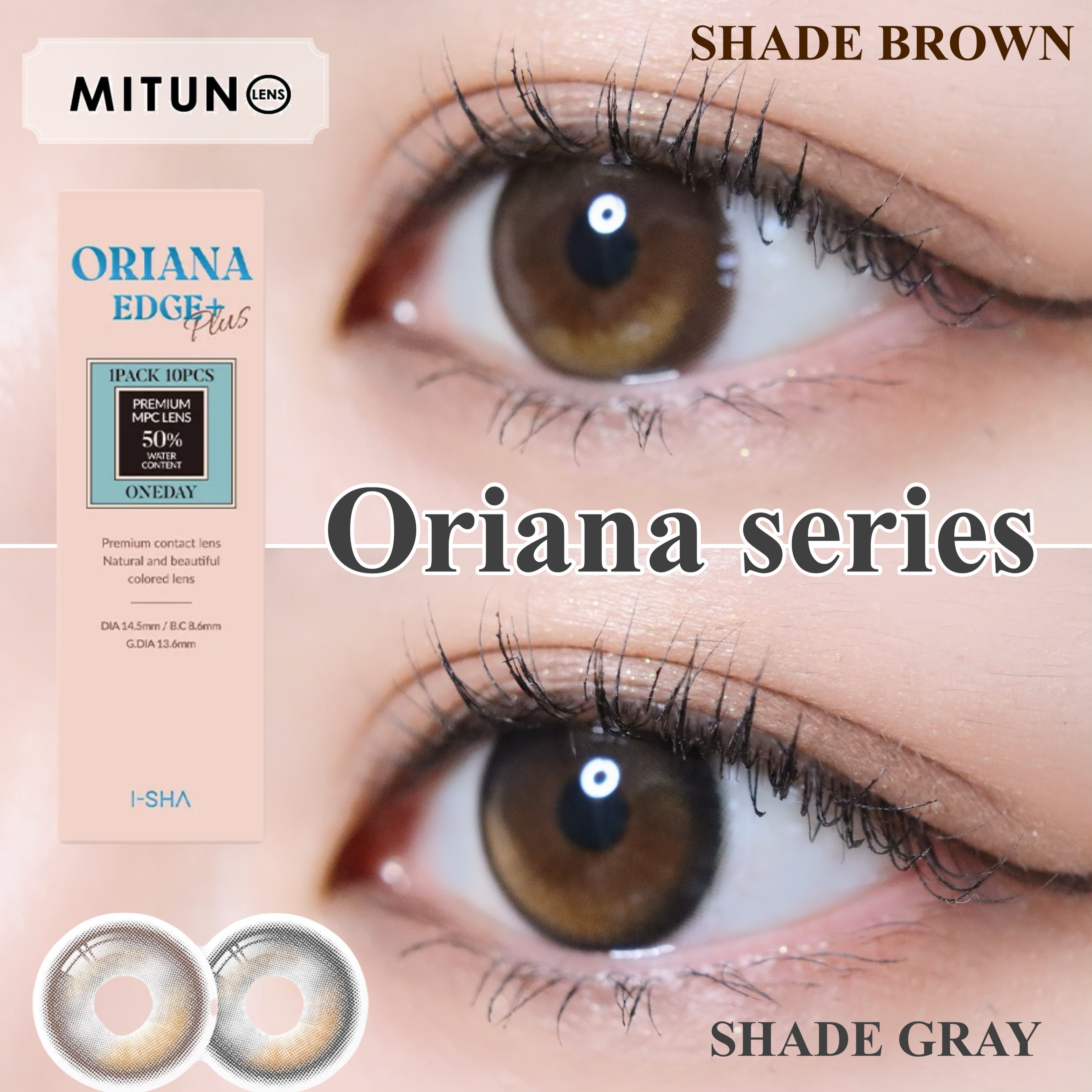 ORIANA EDGE+1DAY/蜜のレンズ/ワンデー（１DAY）カラコンを使ったクチコミ（1枚目）