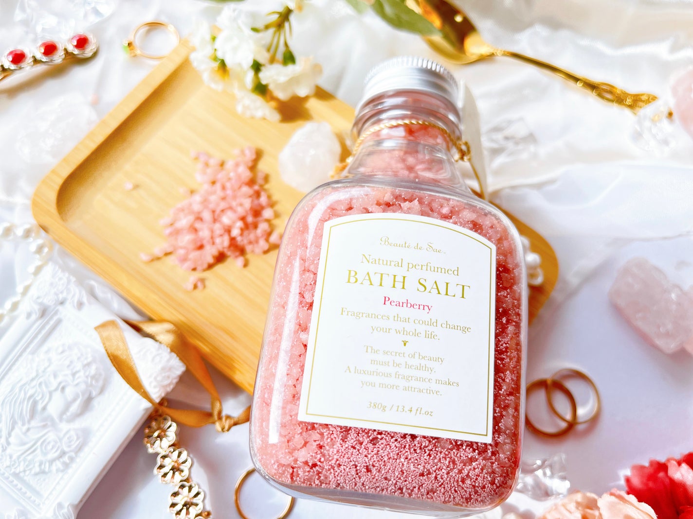 ナチュラル パフュームド バスソルト 〜ローズブーケ〜/ボーテ デュ サエ/入浴剤を使ったクチコミ(2枚目)