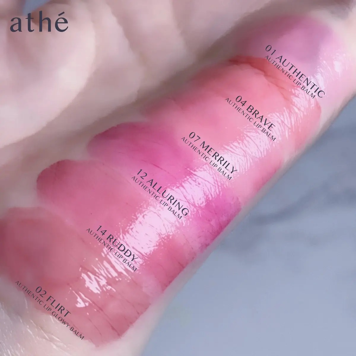 オーセンティック リップ バーム 07 メリリー/athé/口紅を使ったクチコミ（2枚目）