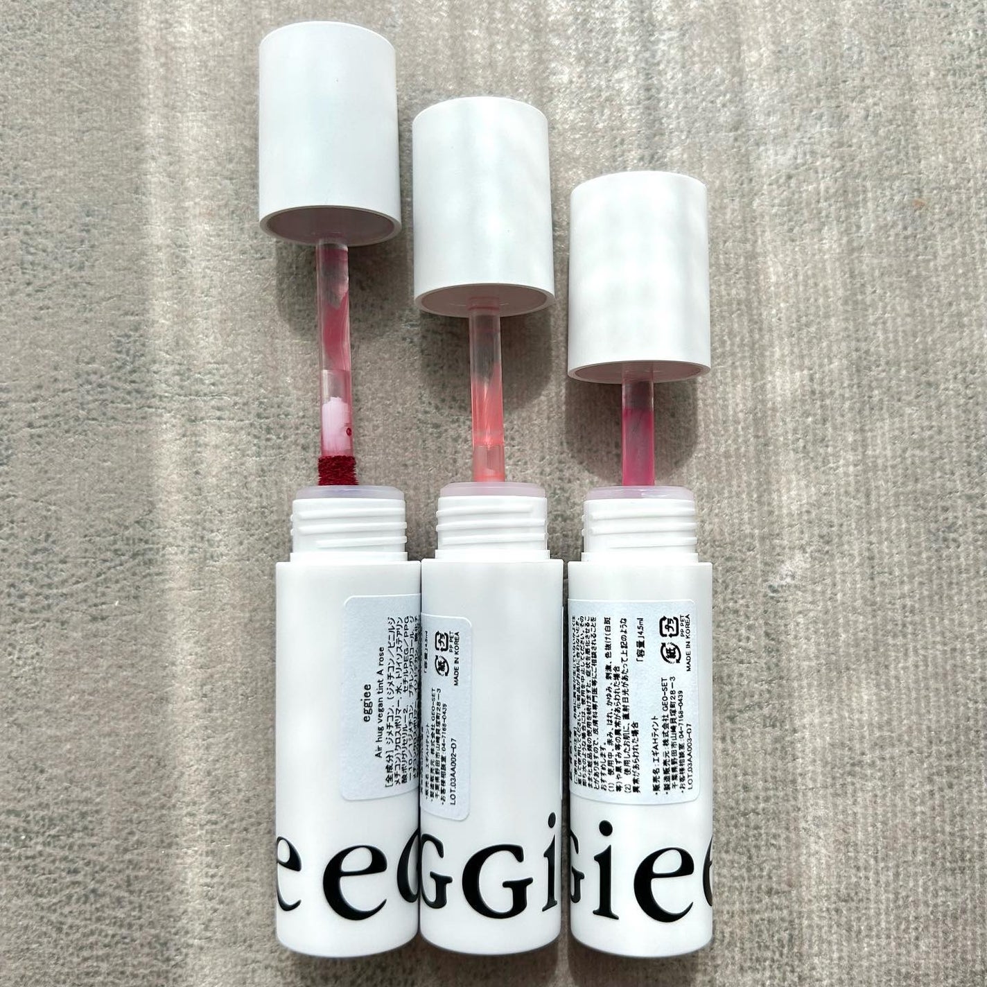 エアハグビーガンティント/eggiee/リップティントを使ったクチコミ(5枚目)