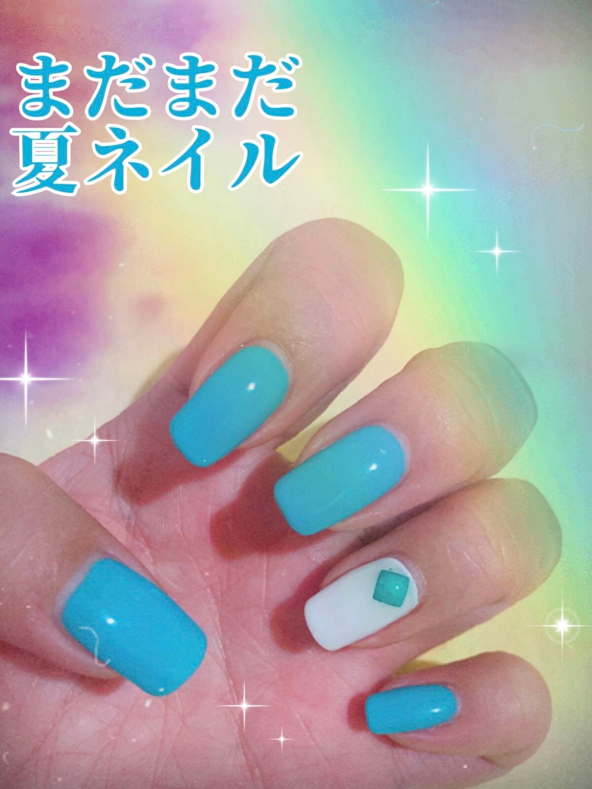 kanchan😊フォロバ on LIPS 「またまたUPし忘れていた前回のネイル💦今回はサロンでして頂きま..」(1枚目)