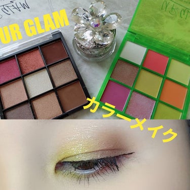 UR GLAM　BLOOMING EYE COLOR PALETTE/U R GLAM/パウダーアイシャドウを使ったクチコミ（1枚目）