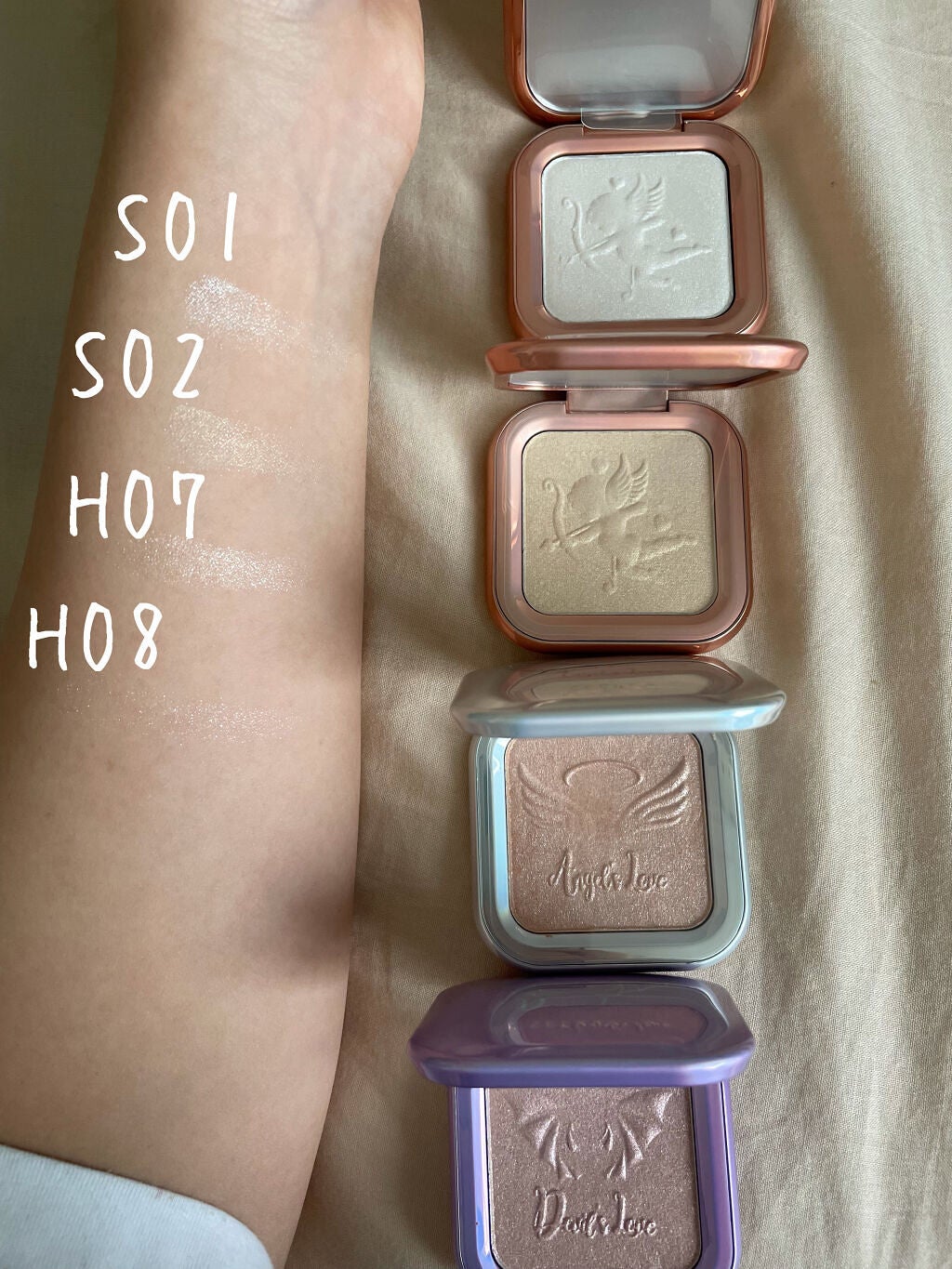 エンジェルキューピッドキスハイライター/ZEESEA/パウダーハイライトを使ったクチコミ(3枚目)