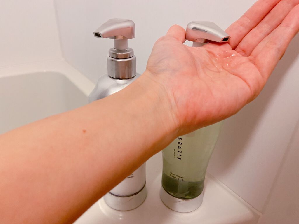 ナイトリペア シャンプー/ヘアトリートメント/THERATIS/シャンプー・コンディショナーを使ったクチコミ（2枚目）