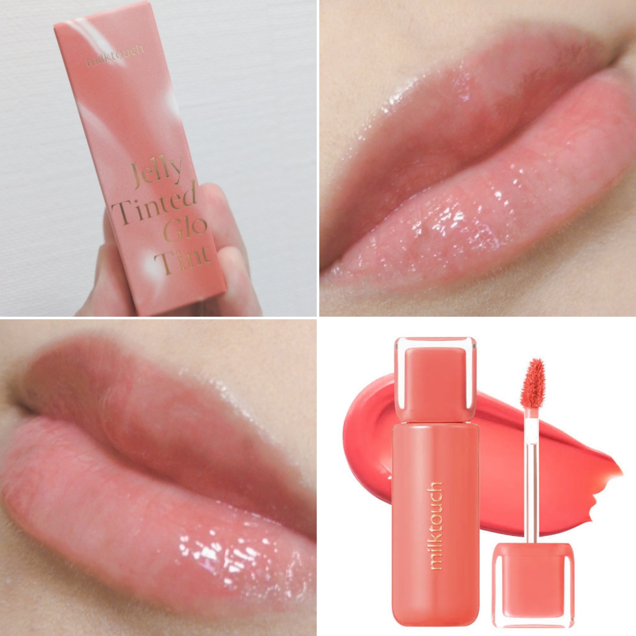 ジェリーフィットティンティッドグロウティント 02 ピーチオントップ(Peach On Top)/Milk Touch/リップティントを使ったクチコミ（1枚目）