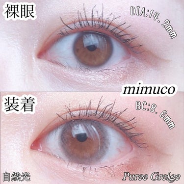 mimuco 1day ピュレグレージュ/mimuco/ワンデー（１DAY）カラコンを使ったクチコミ（3枚目）