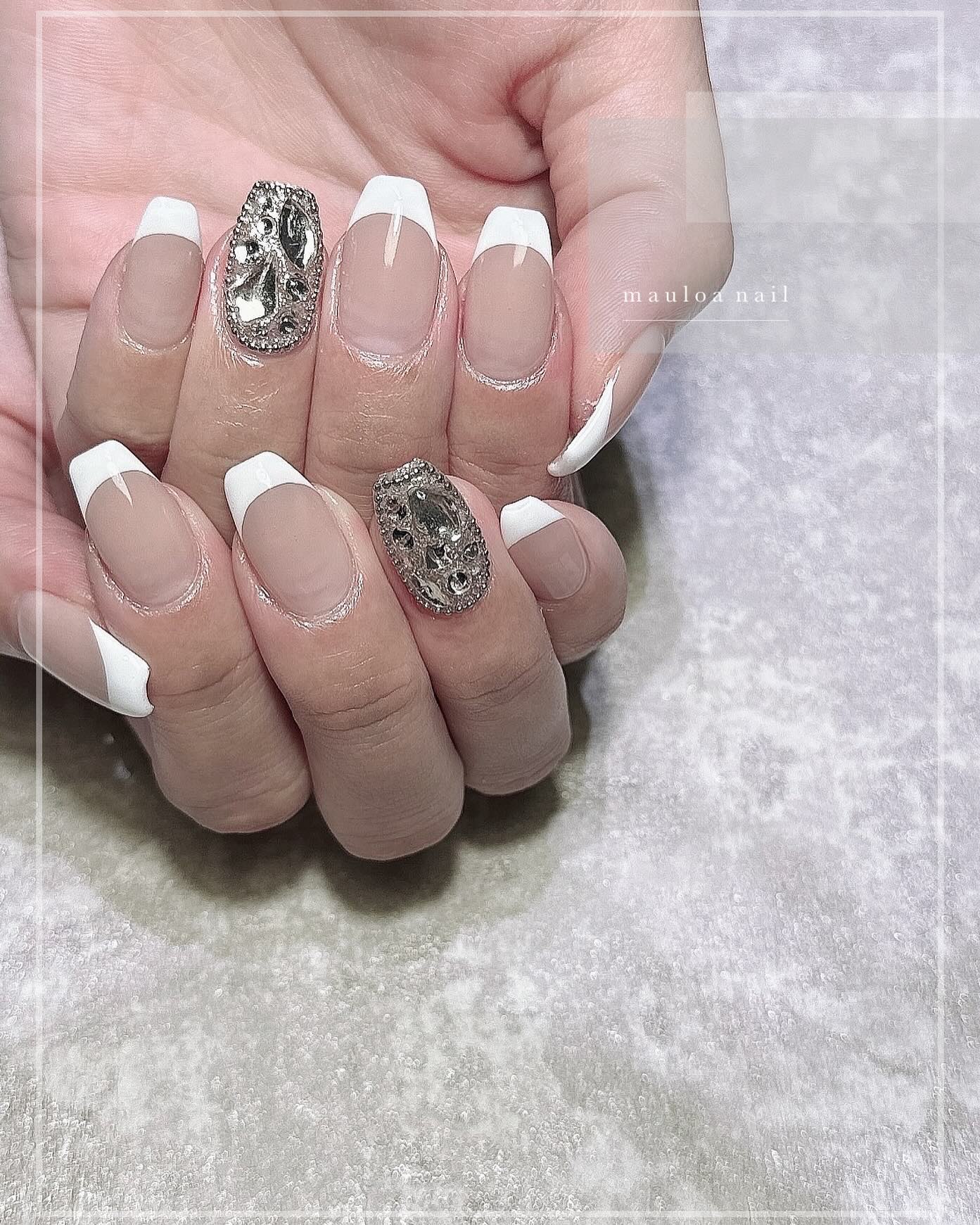 #フレンチネイル,#ネイル,#アートネイル,#春ネイル,#ミラーアートネイル,#フレンチネイル,#リボンネイル,#手書きアートネイル,#ミラーアートネイル,#パーツネイル,#ミラーネイル,#埋め尽くしネイル,#天王寺ネイルのネイルデザイン