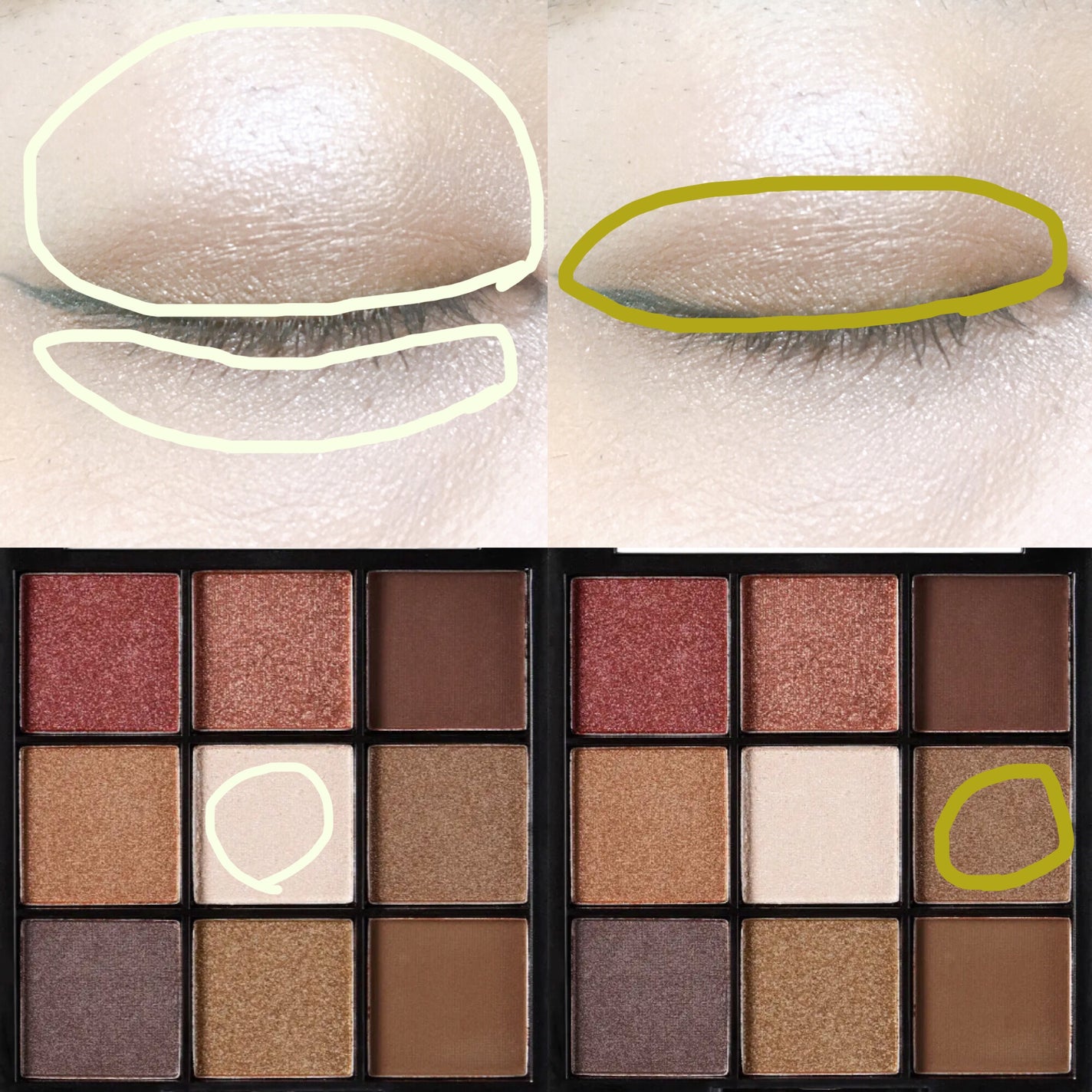 UR GLAM BLOOMING EYE COLOR PALETTE/U R GLAM/アイシャドウパレットを使ったクチコミ(3枚目)