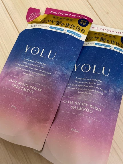 カームナイトリペアシャンプー/トリートメント/YOLU/市販シャンプーを使ったクチコミ(1枚目)