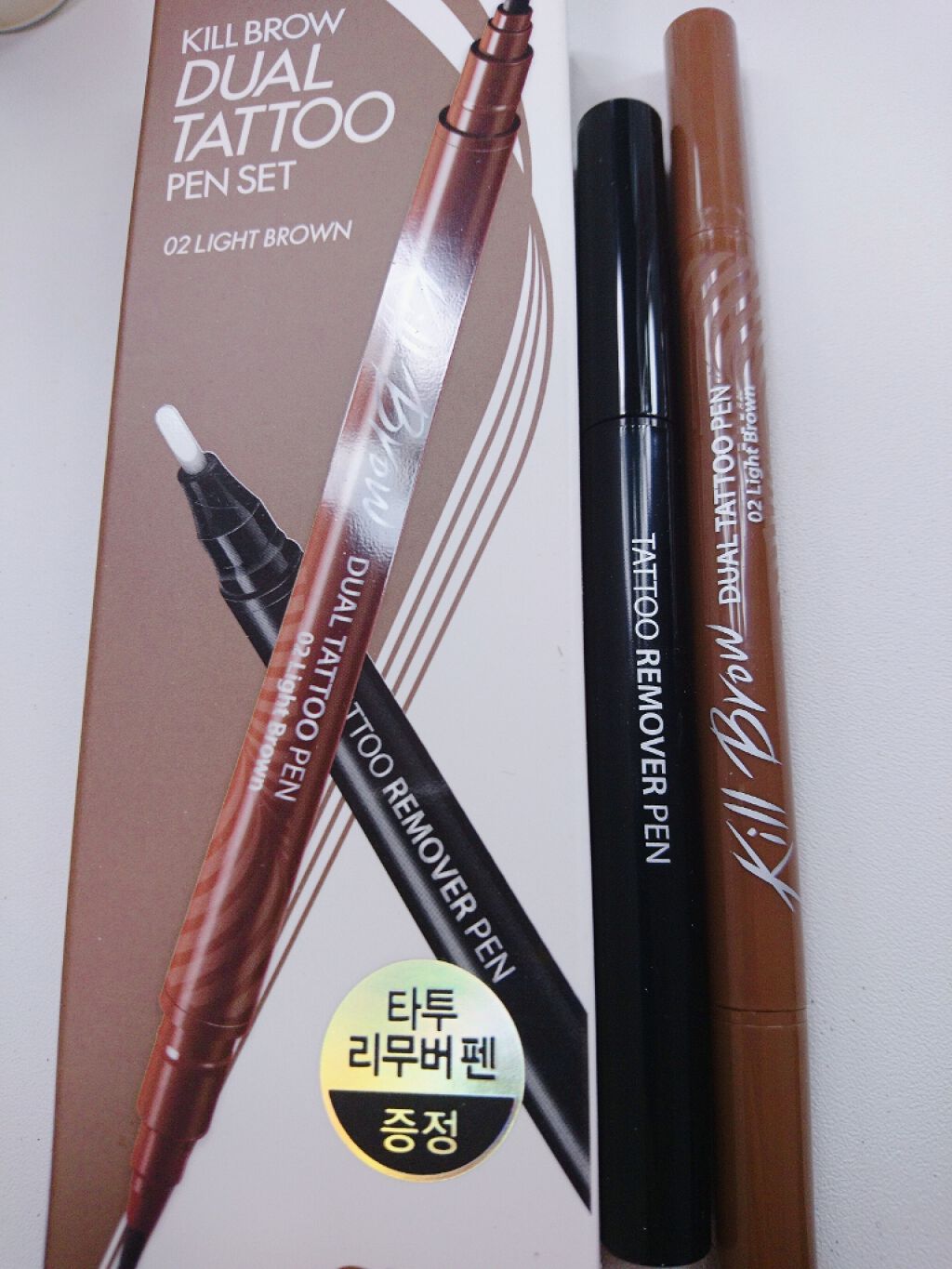 キルブロウデュアルタトゥーペン/CLIO/その他アイブロウを使ったクチコミ（1枚目）