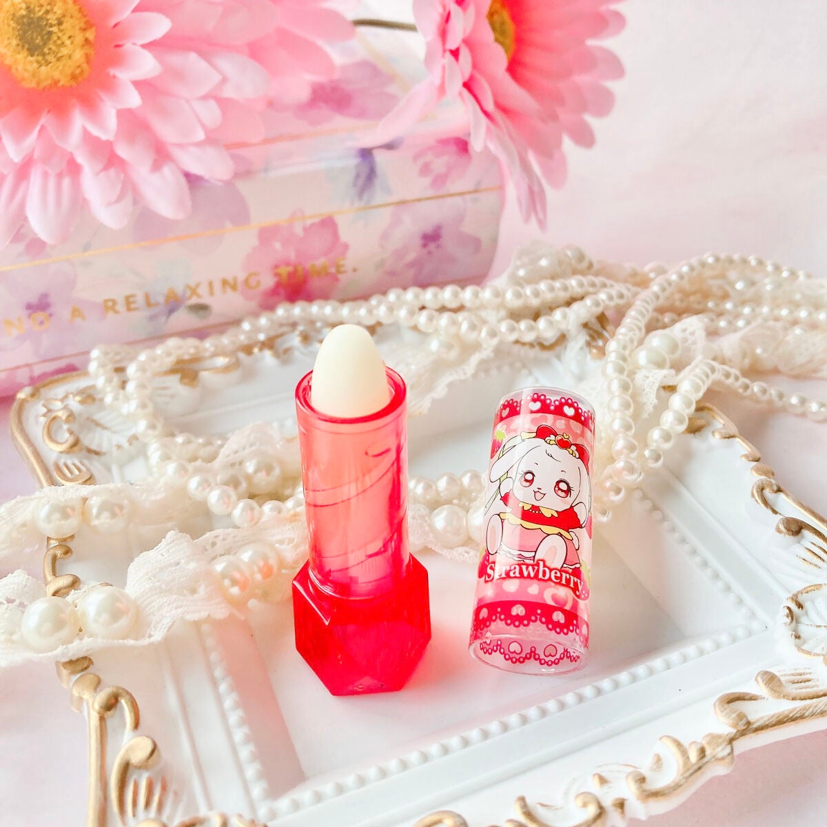 こどもリップクリーム(いちごの香り)/ダリヤ/リップクリームを使ったクチコミ(2枚目)