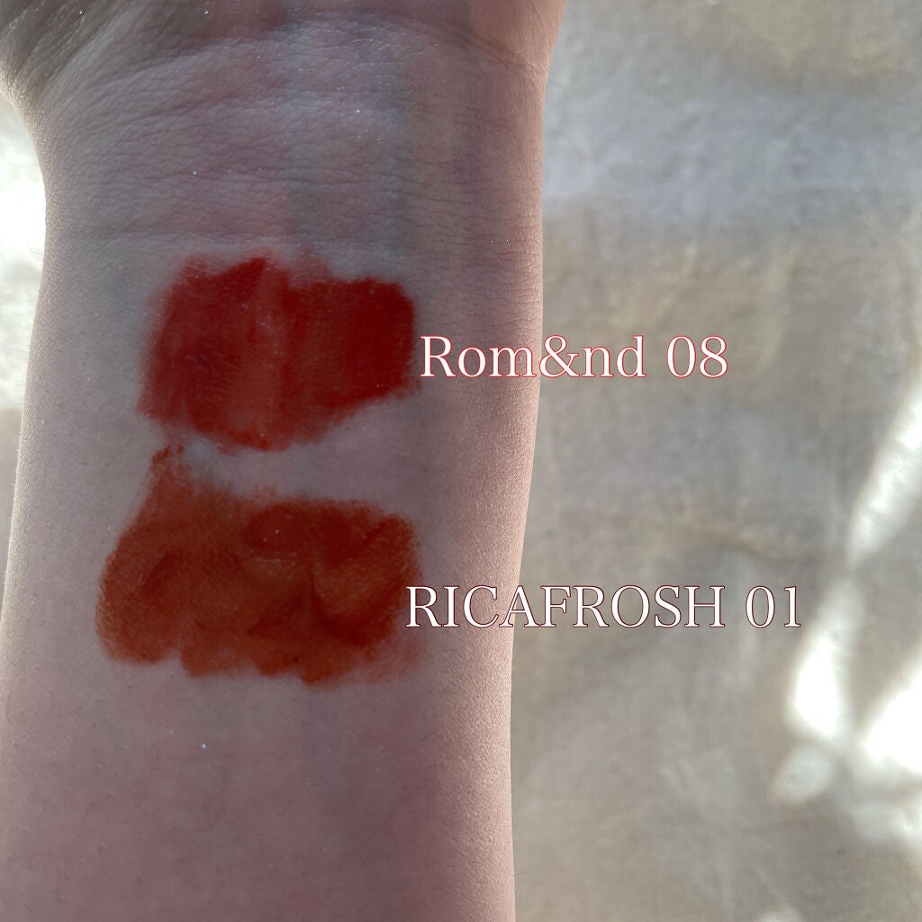 ジューシーラスティングティント/rom&nd/リップティントを使ったクチコミ(4枚目)