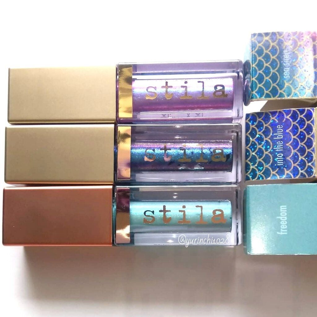 グリッター&グロウ リキッドアイシャドウ/stila/グリッターを使ったクチコミ(3枚目)