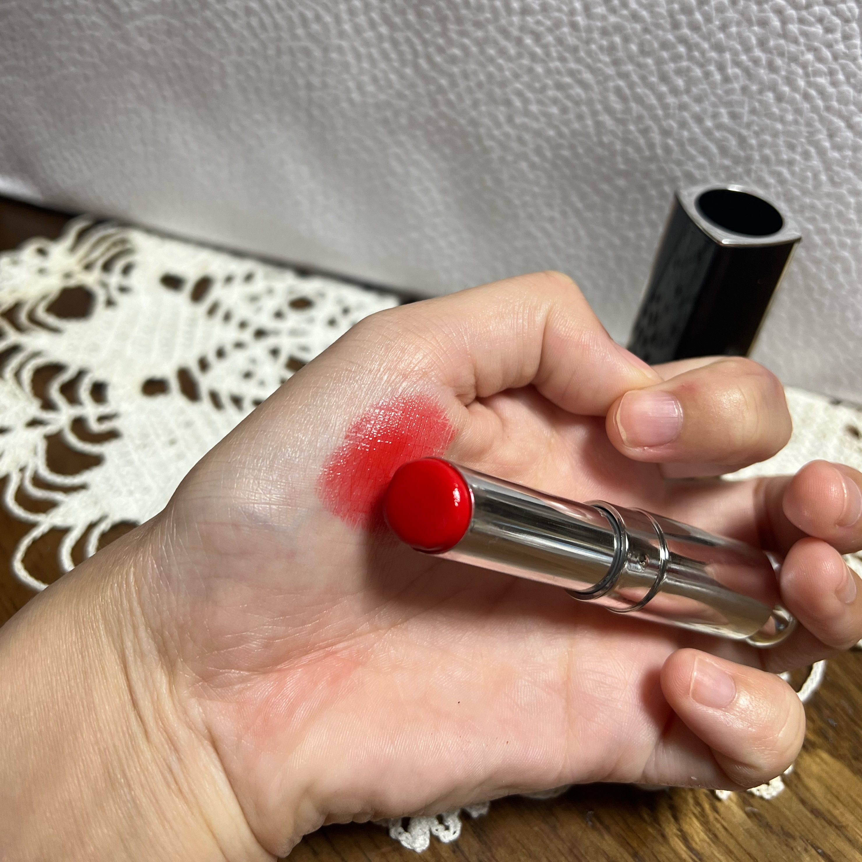 ディオール アディクト リップスティック 744ディオラマ/Dior/口紅を使ったクチコミ（2枚目）