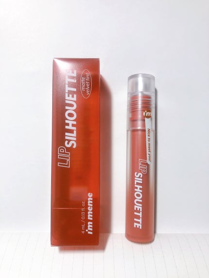 リップシルエットマットベルベットティント/i’m meme/リップティントを使ったクチコミ(4枚目)
