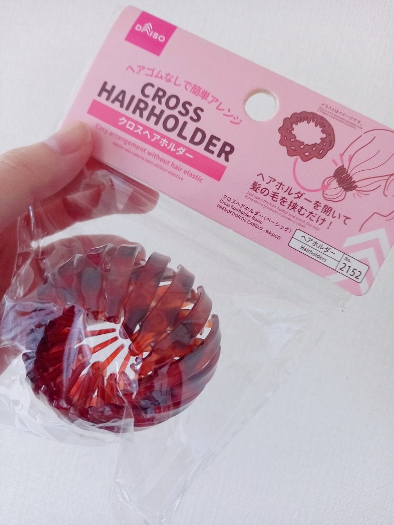 クロスヘアホルダー/DAISO/ヘアアクセサリーを使ったクチコミ(2枚目)