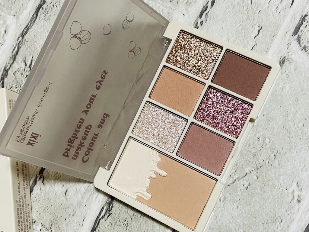 xixi xixi アイシャドウのクチコミ「XiXi 
Soft Glow 
7色 アイシャドウパレット


☑︎H03


Qoo10で.....」（2枚目）