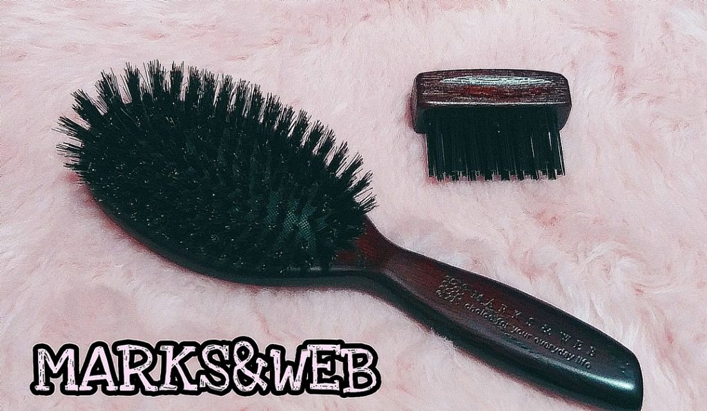 ウッドヘアブラシ ブラウン/MARKS&WEB/ヘアブラシを使ったクチコミ（1枚目）