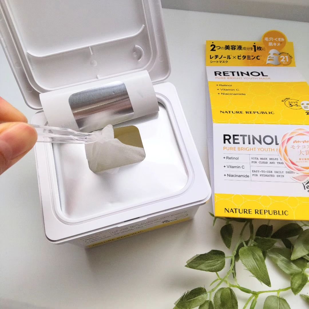 キューブマスク レチノール/ネイチャーリパブリック/シートマスク・パックを使ったクチコミ（3枚目）