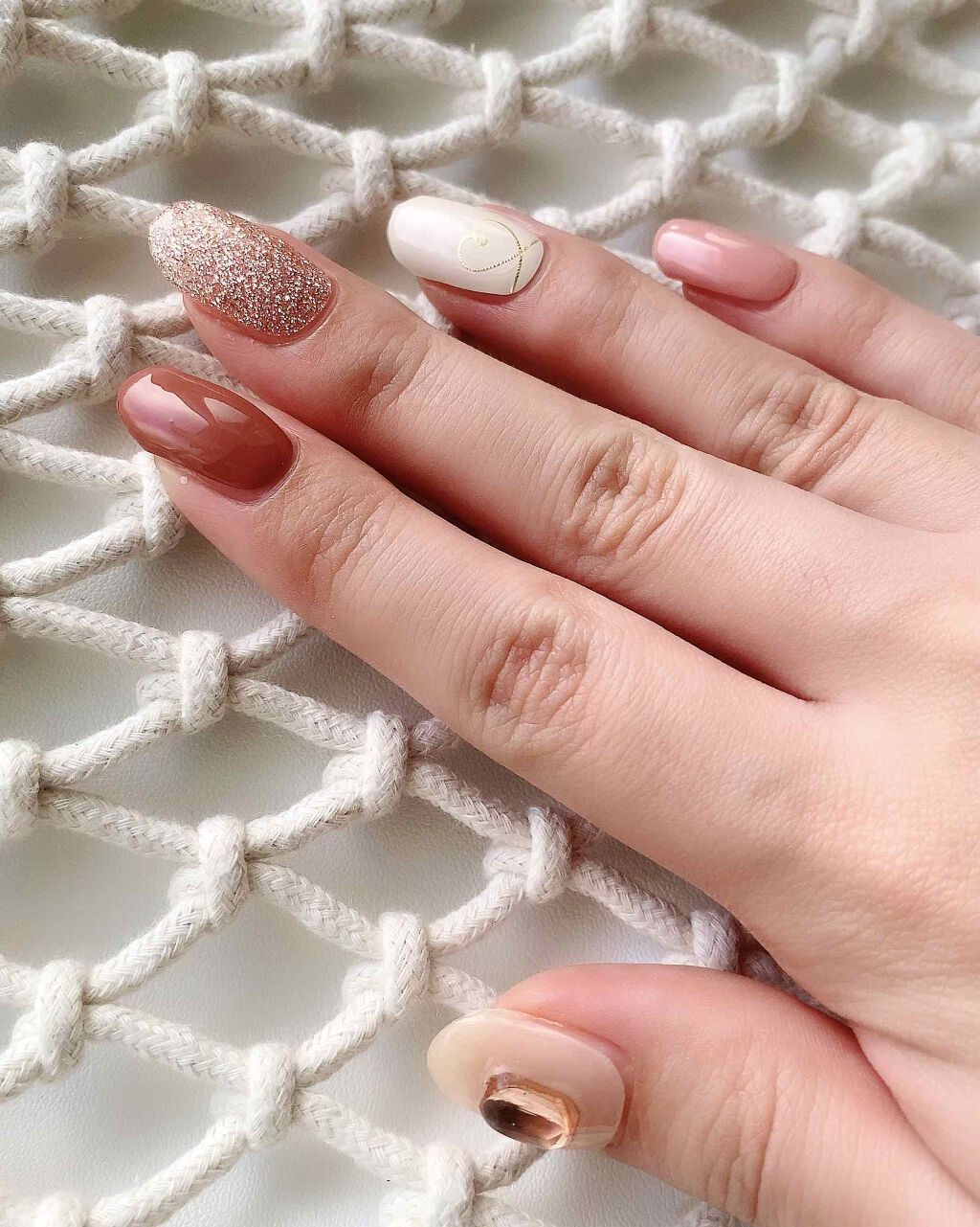 セミキュアジェルネイル(ハンド)/ohora/ネイルシールを使ったクチコミ(2枚目)