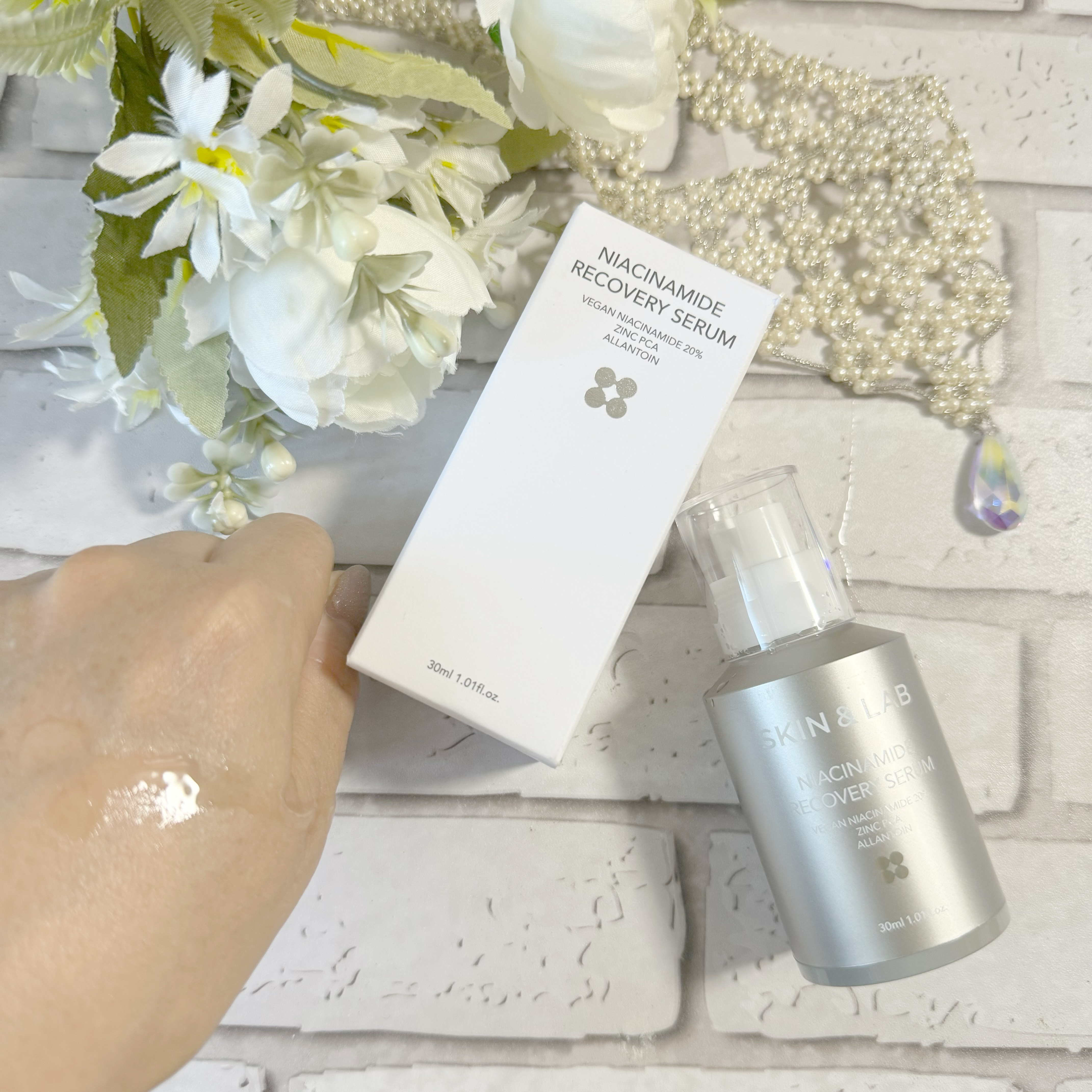 ヴィーガンナイアシンアミドリカバリーセラム/SKIN&LAB/美容液を使ったクチコミ（3枚目）