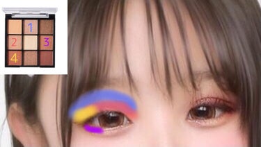 UR GLAM　BLOOMING EYE COLOR PALETTE/U R GLAM/アイシャドウパレットを使ったクチコミ（3枚目）