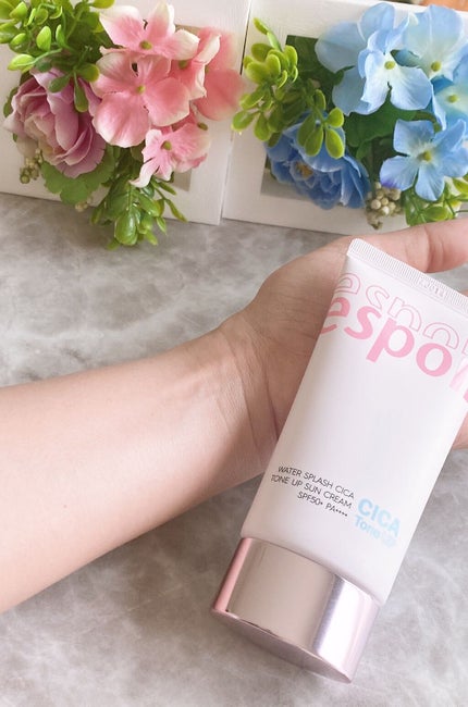 ウォータースプラッシュシカトーンアップクリーム/espoir/化粧下地を使ったクチコミ(4枚目)