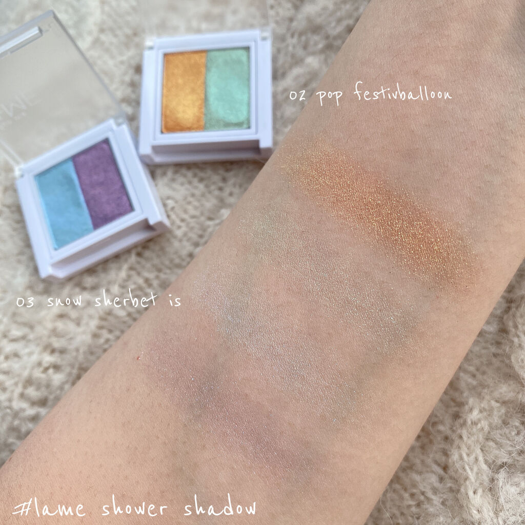 ラメシャワーシャドウ/funme＋ME/ジェル・クリームアイシャドウを使ったクチコミ（3枚目）