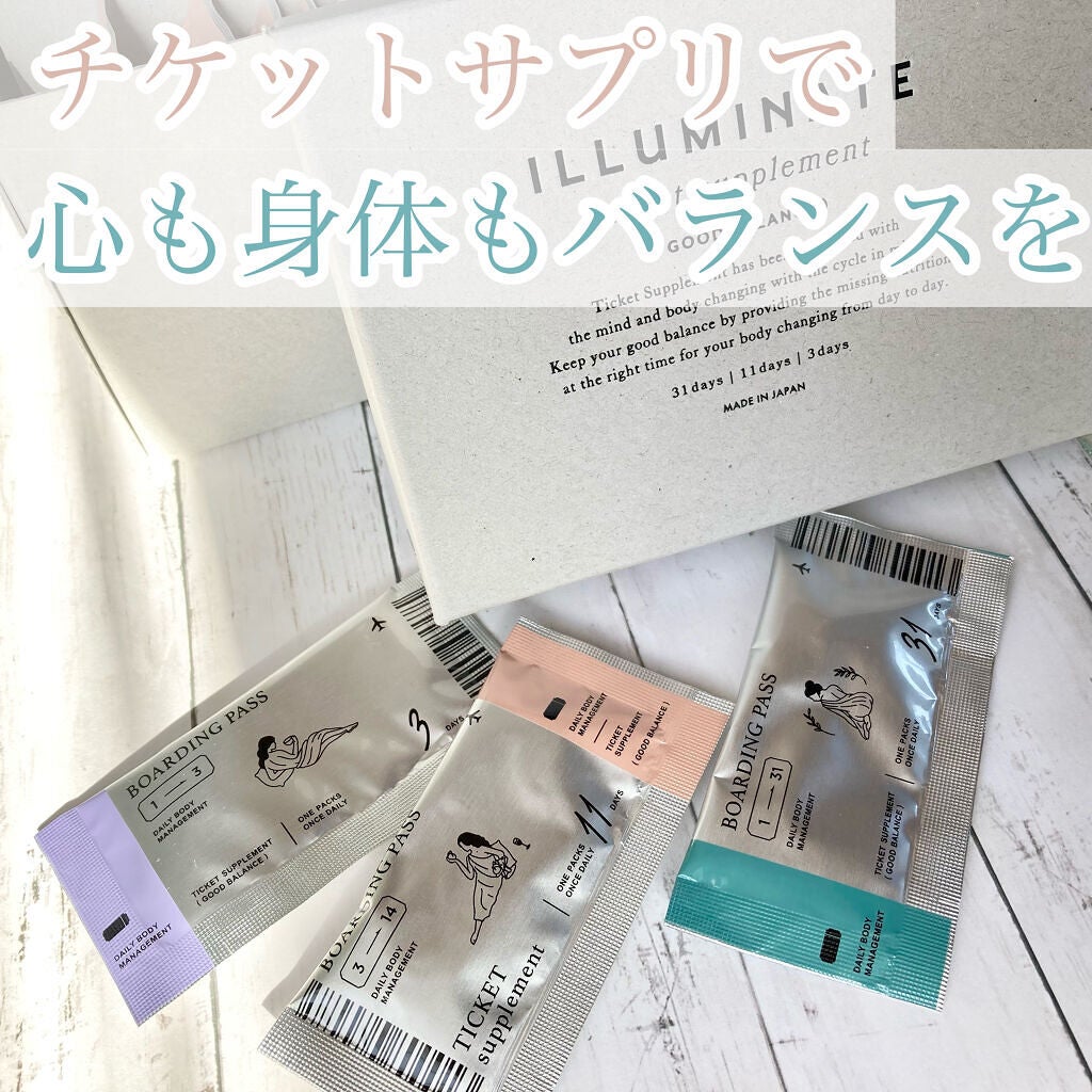 チケットサプリ/ILLUMINATE/健康サプリメントを使ったクチコミ(1枚目)