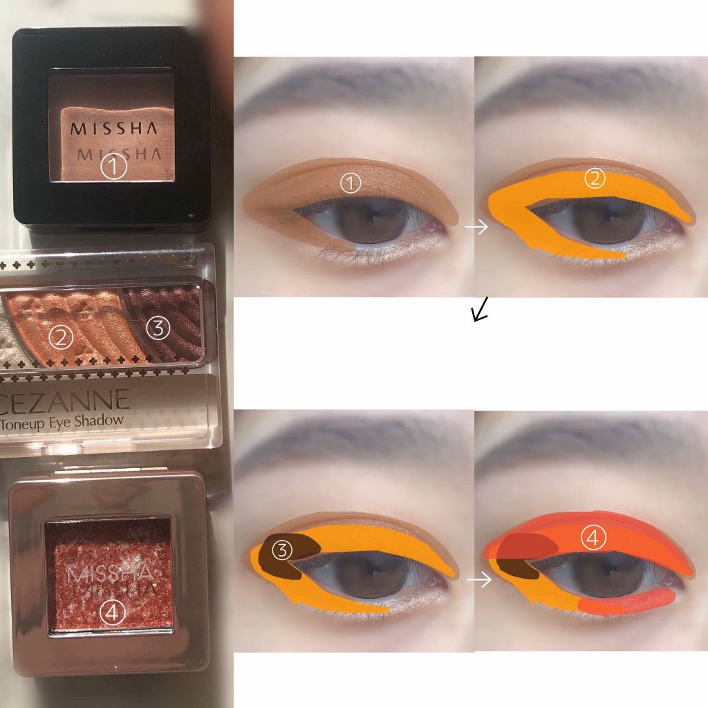 トーンアップアイシャドウ/CEZANNE/アイシャドウパレットを使ったクチコミ(3枚目)