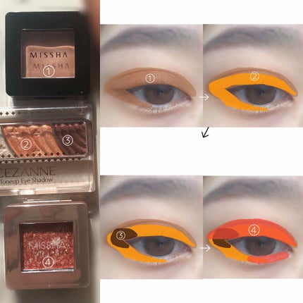 トーンアップアイシャドウ/CEZANNE/アイシャドウパレットを使ったクチコミ(3枚目)