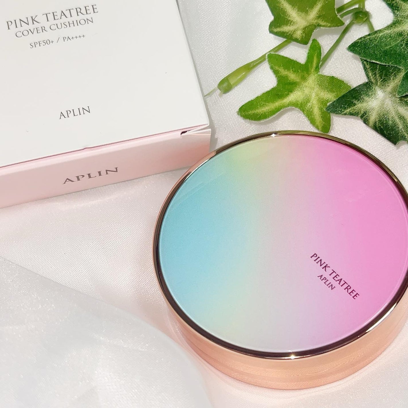ピンクティーツリーカバークッション/APLIN/クッションファンデーションを使ったクチコミ(1枚目)