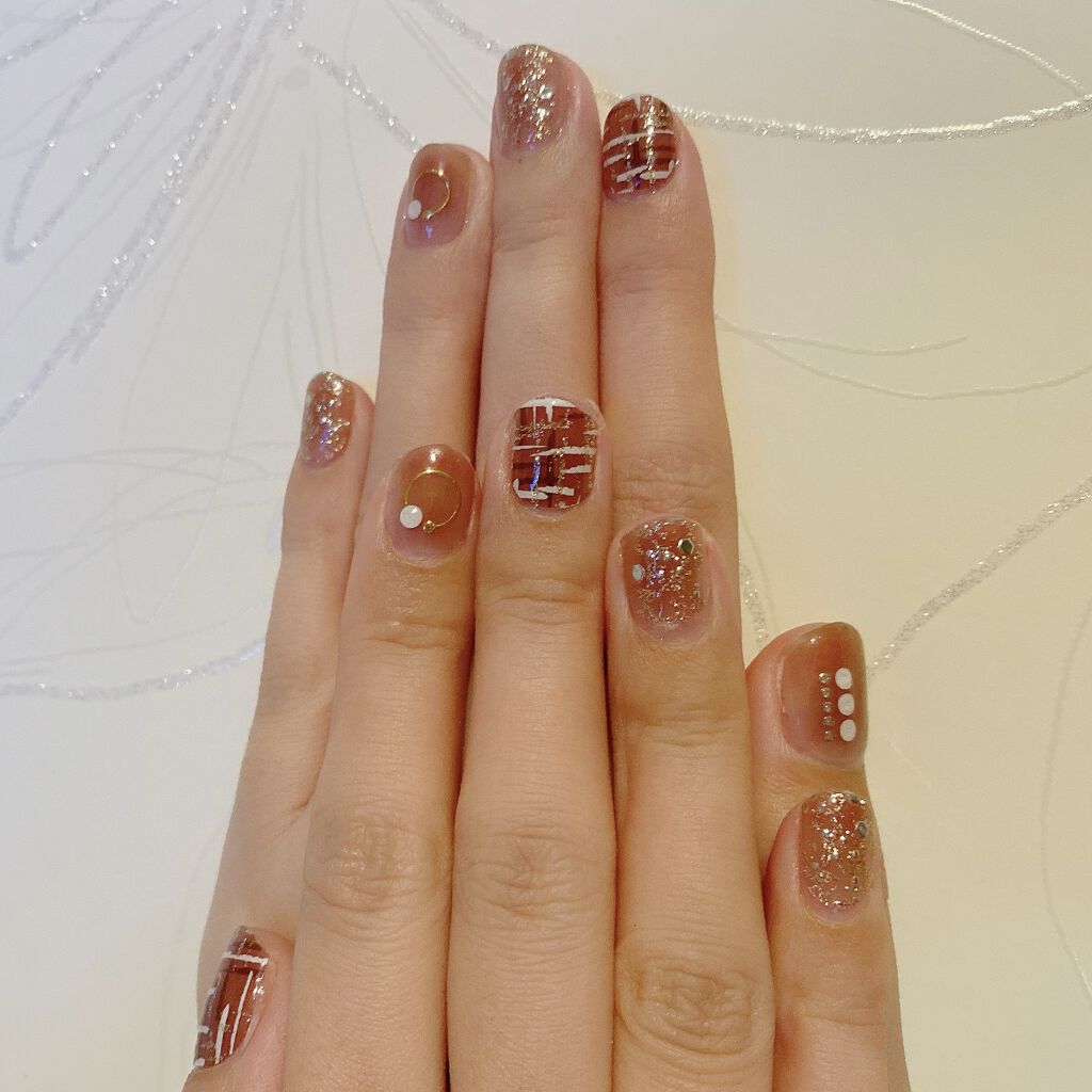 ネイルシール/Qoo10/ネイルシールを使ったクチコミ（2枚目）