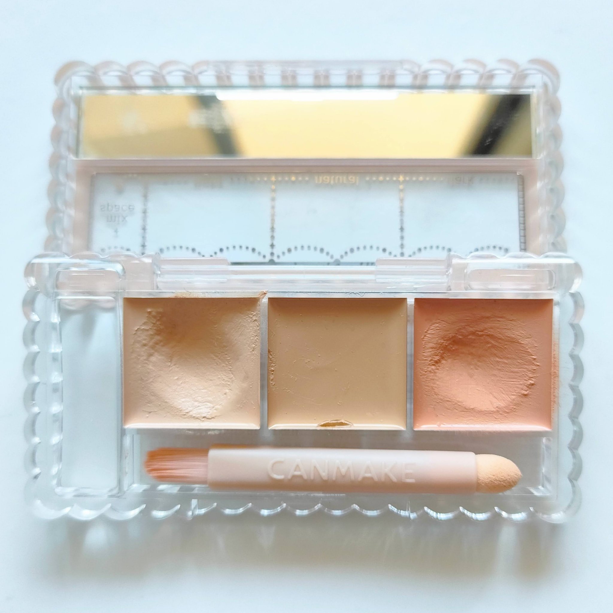 カラーミキシングコンシーラー 03 オレンジベージュ/キャンメイク/パレットコンシーラーを使ったクチコミ（2枚目）