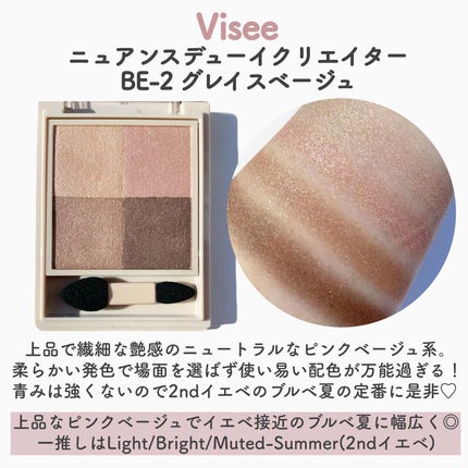 ニュアンス デューイ クリエイター/Visée/アイシャドウパレットを使ったクチコミ(3枚目)