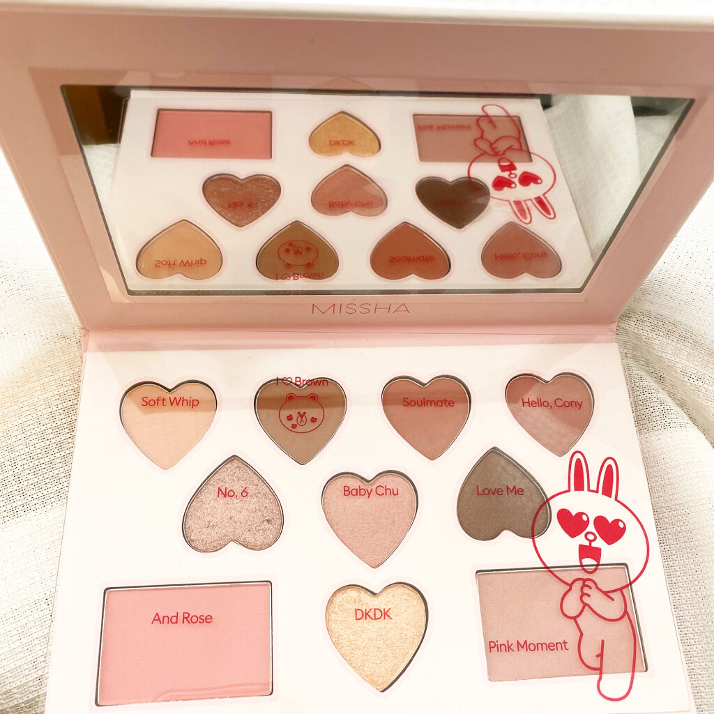 カラーフィルターシャドウパレット(ラインフレンズエディション) No.6/MISSHA/アイシャドウパレットを使ったクチコミ（2枚目）