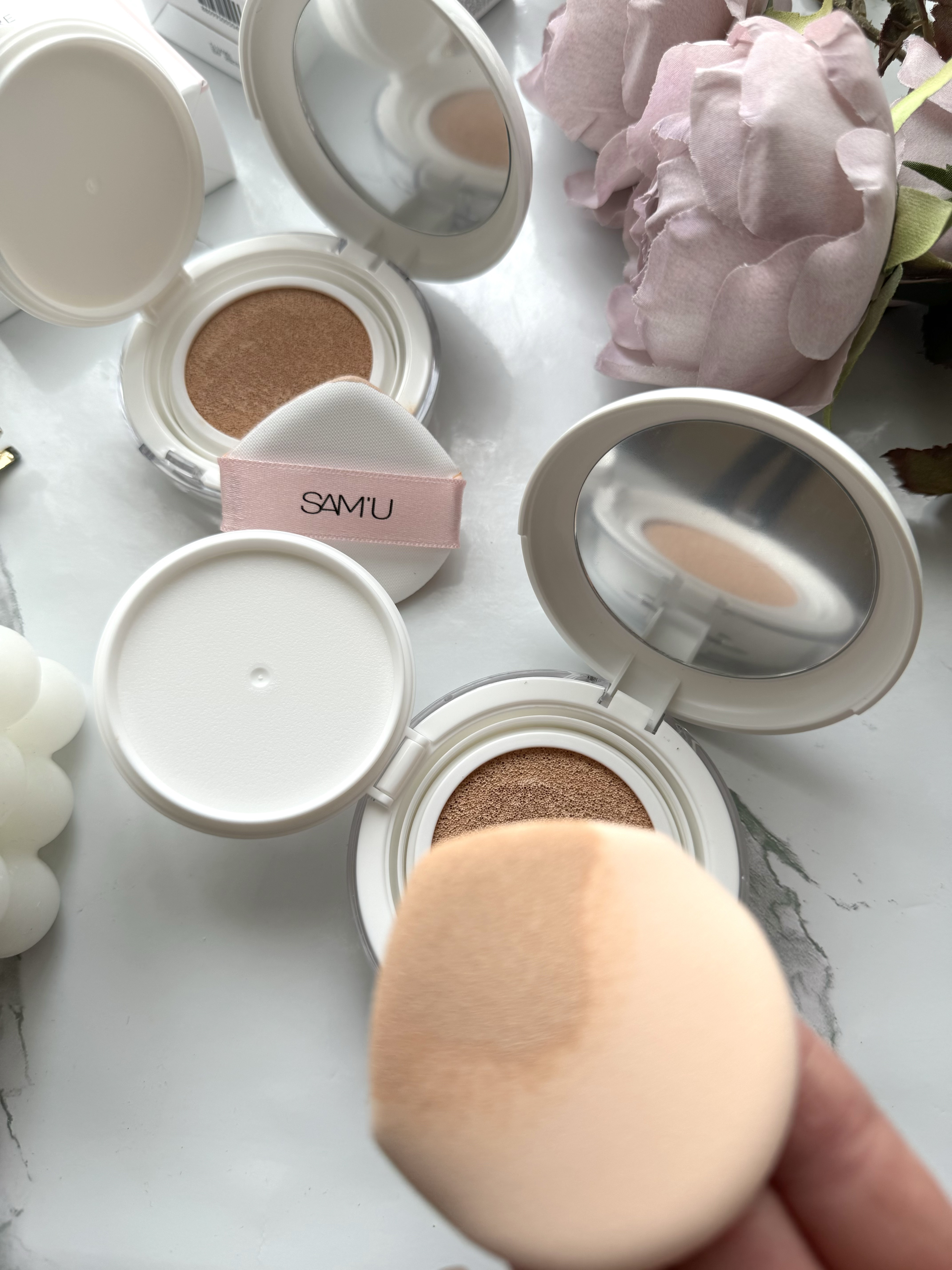 センシティブピュア＆ピュアクッション/SAM'U/クッションファンデーションを使ったクチコミ（3枚目）