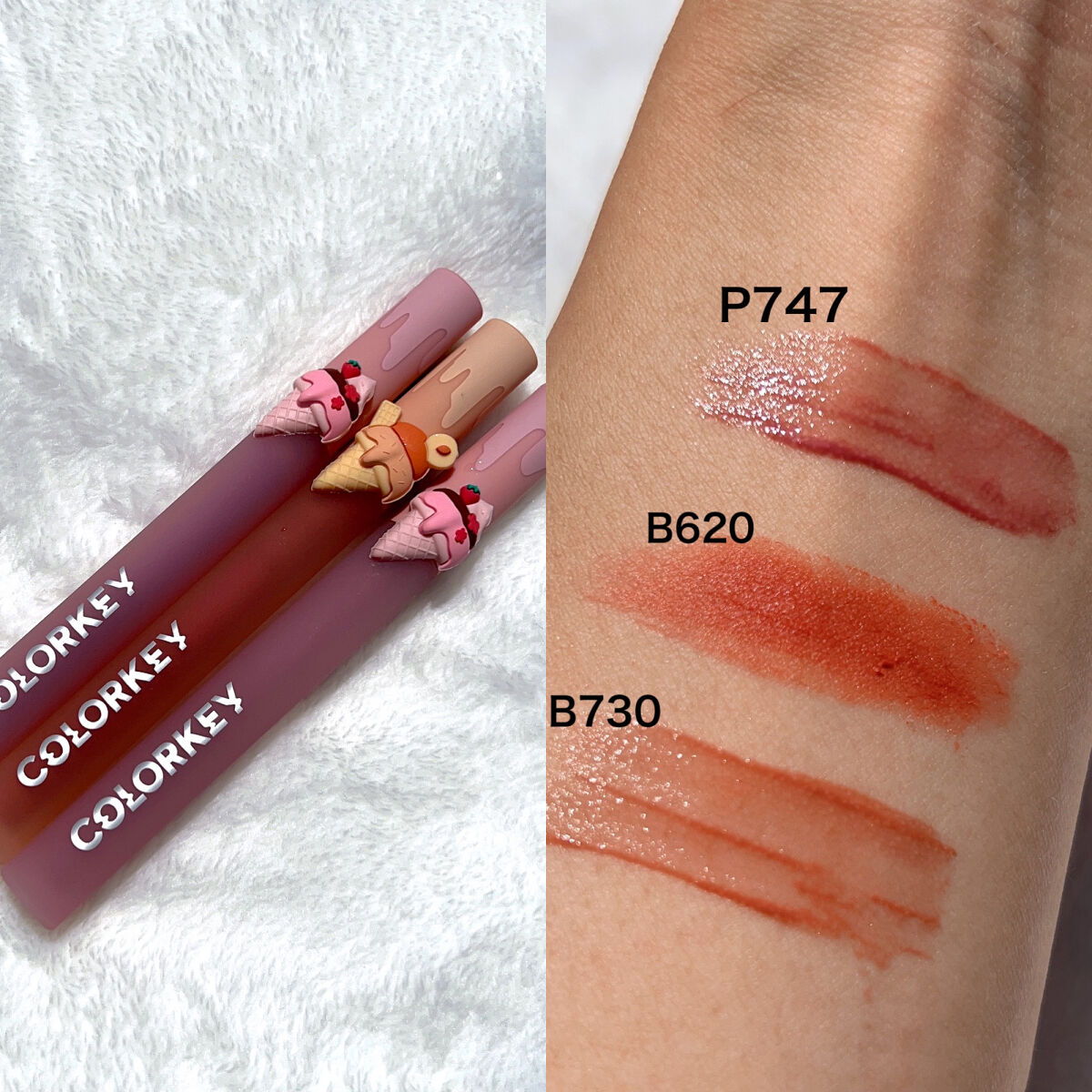 リップスティックアイスクリームティント/COLORKEY/口紅を使ったクチコミ（2枚目）