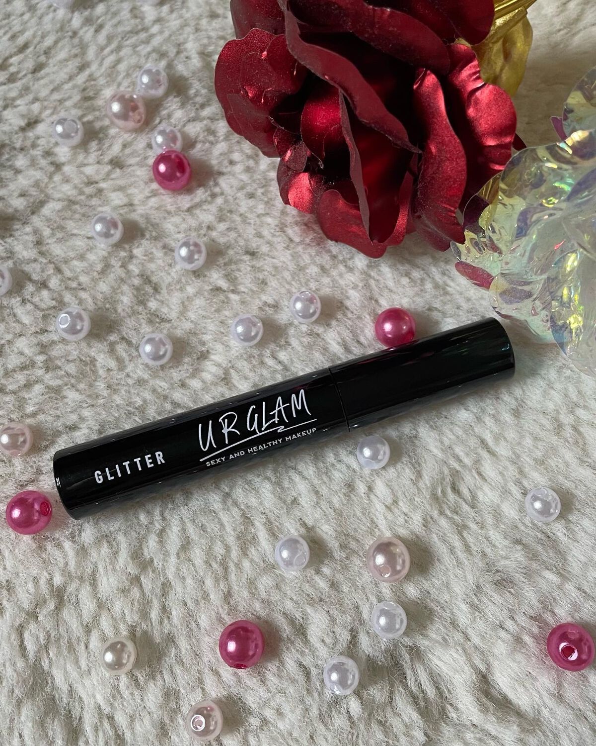 GLITTER MASCARA/U R GLAM/マスカラトップコートを使ったクチコミ（2枚目）