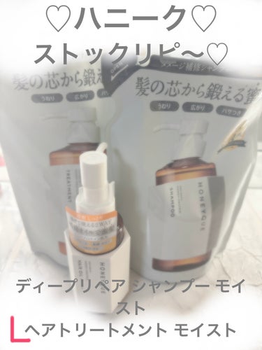 ディープリペア シャンプー モイスト／ヘアトリートメント モイスト トリートメント詰替用 400ml/ハニーク/シャンプー・コンディショナーを使ったクチコミ（1枚目）