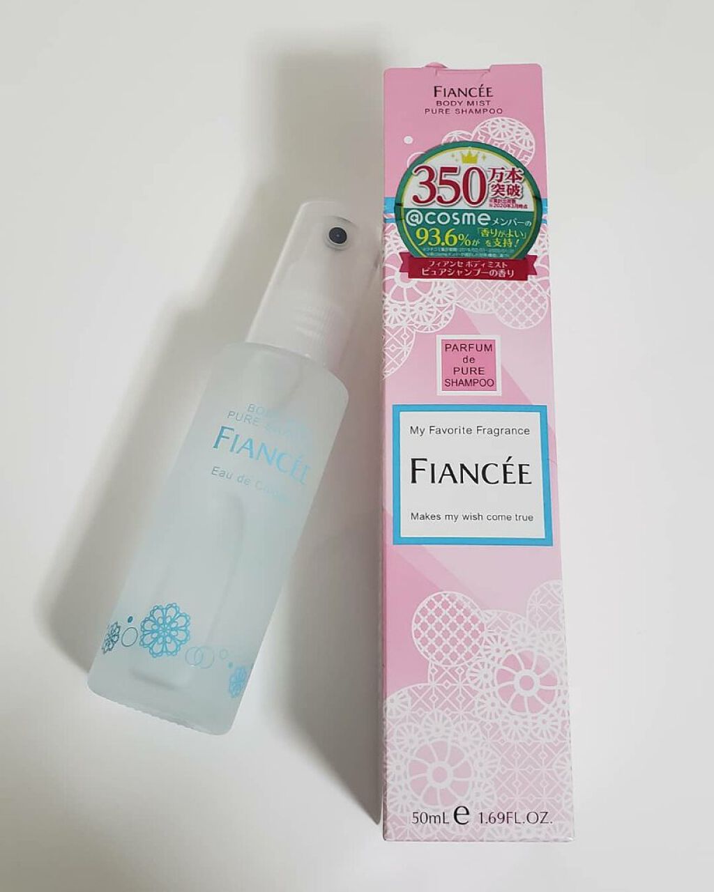 ボディミスト ピュアシャンプーの香り【パッケージリニューアル】/フィアンセ/香水(レディース)を使ったクチコミ（1枚目）