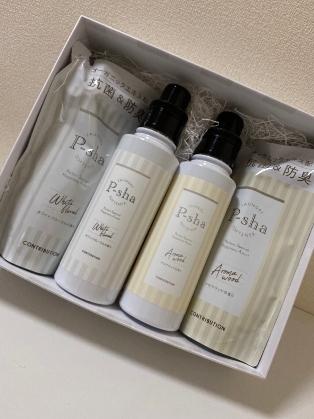 P-sha 柔軟剤 ホワイトフローラル/CONTRIBUTION/柔軟剤を使ったクチコミ(2枚目)