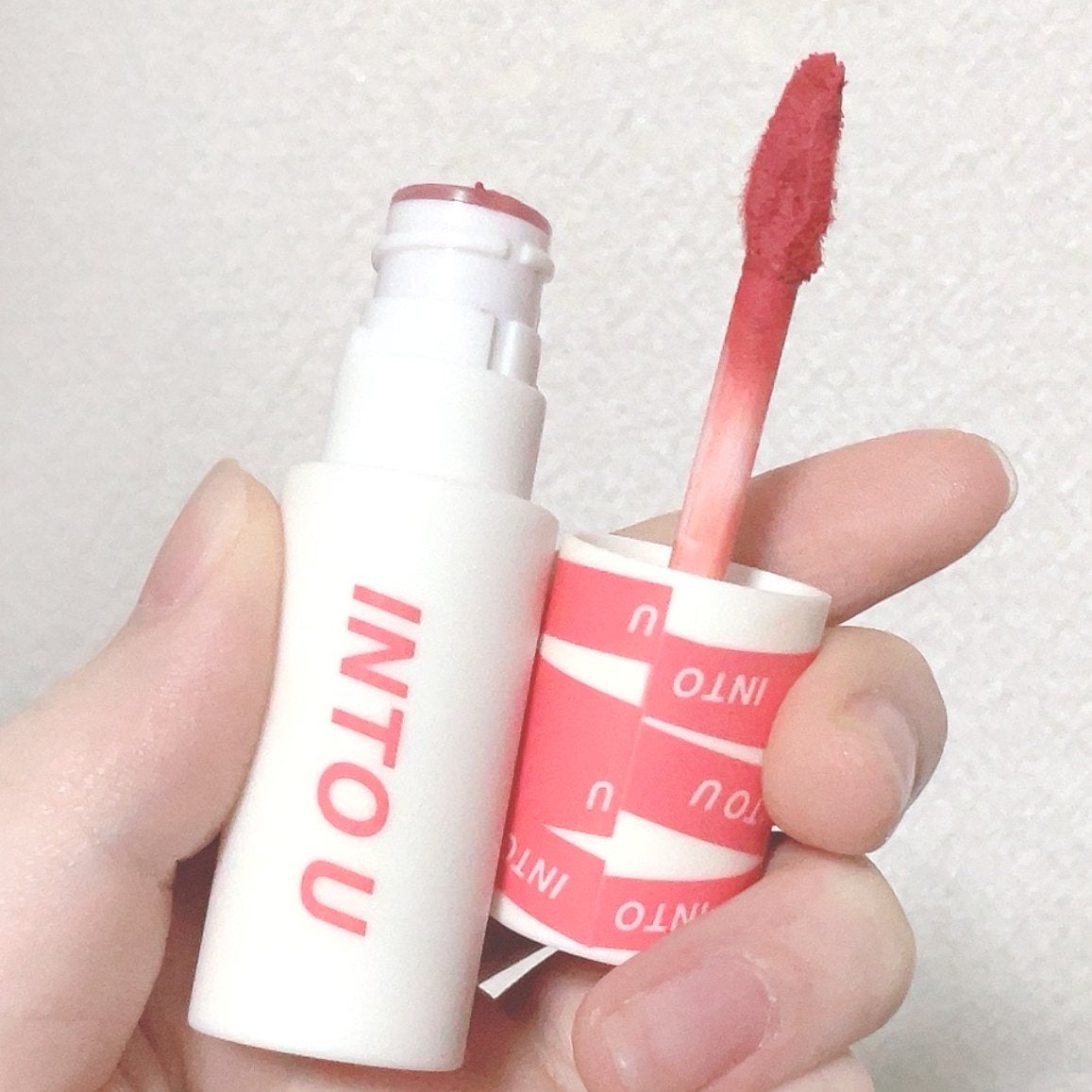 スーパーマットリップ&チークマッド/INTO U/口紅を使ったクチコミ(2枚目)